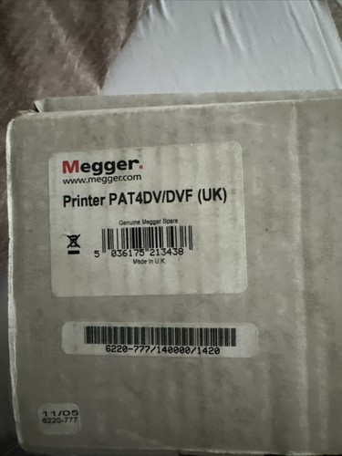 Megger printer pat4dv dvf - megger, pat4dv/dvf